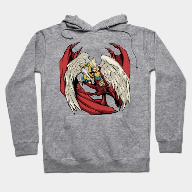 Angel versus Devil Hoodie by Malchev